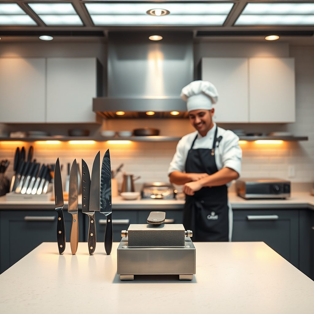 Knife sharpening service for chefs